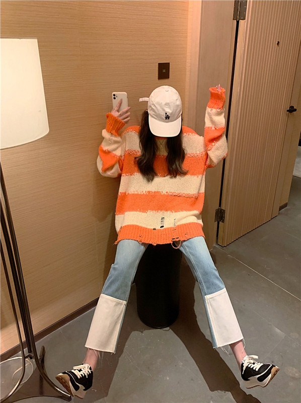 Naiste teksapükste uus mudel pikkusega 9/10, sinine