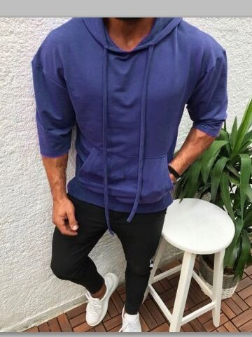 Meeste dressipluus ilma kinnituseta lipsude ja kapuutsiga