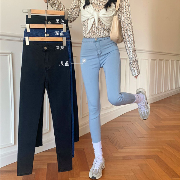 Naiste vabaaja teksad kõrge vöökohaga musta värvi