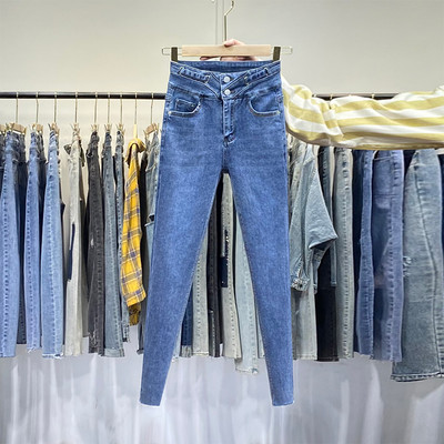 Нов модел дамски  дънки Slim модел с висока талия