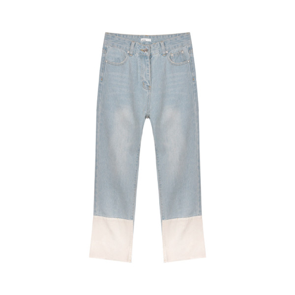 Naiste teksapükste 7/8 pikkus lai mudel