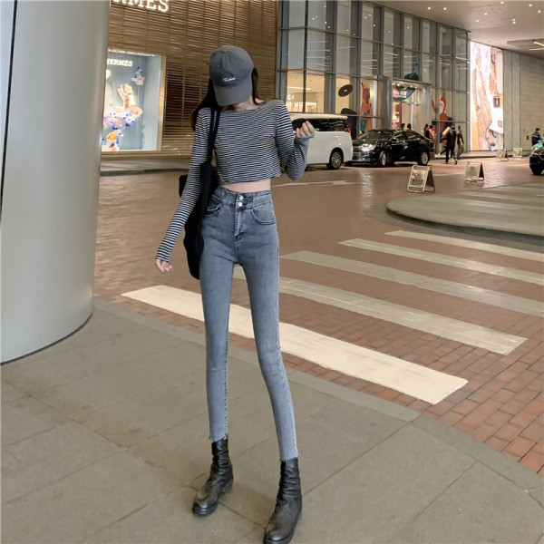 Naiste vabaaja teksad kõrge vöökohaga – liibuv mudel