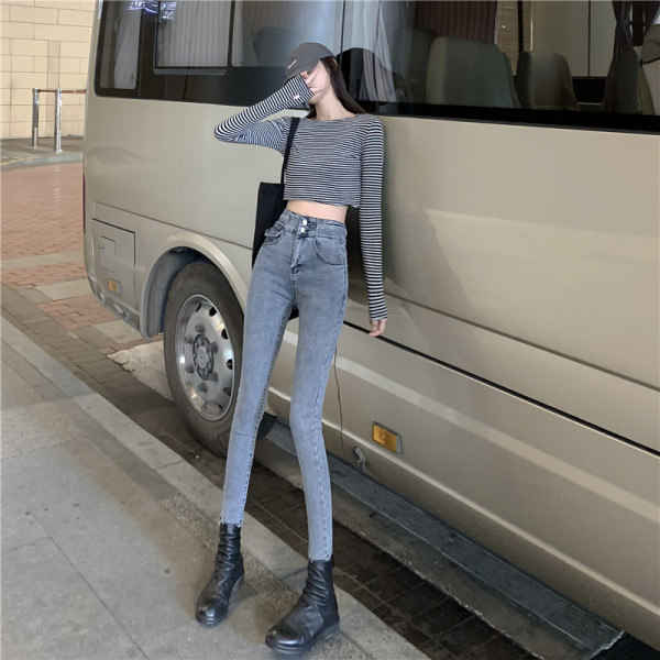 Naiste vabaaja teksad kõrge vöökohaga – liibuv mudel