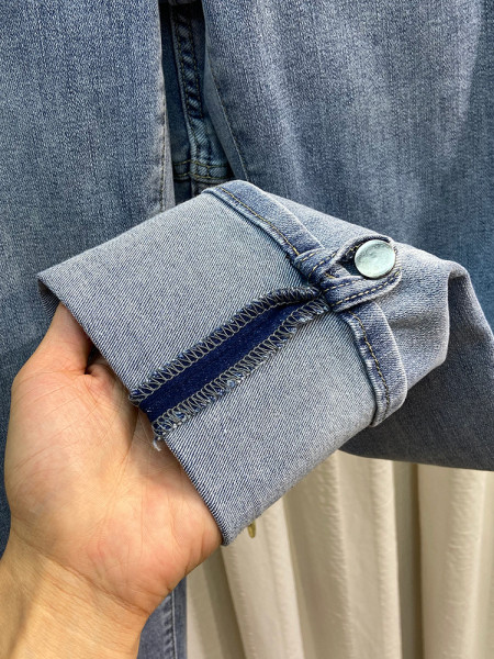 Naiste vabaaja teksapüksid taskutega-sirge mudel