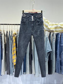 Stiilsed naiste elastsed teksad taskute ja kõrge vöökohaga