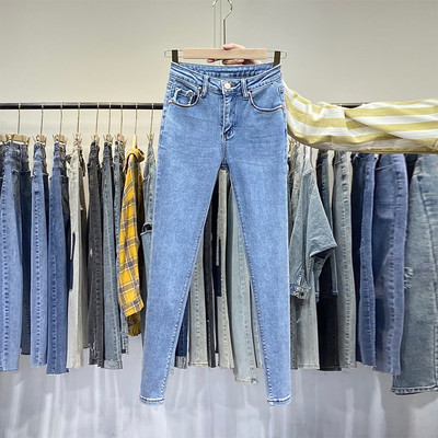 Retro stiilis naiste teksad nööbi ja taskutega