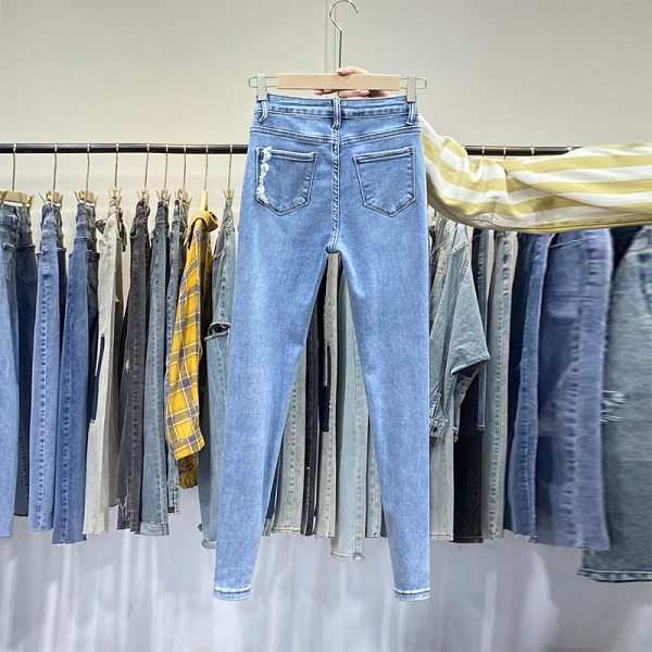 Retro stiilis naiste teksad nööbi ja taskutega