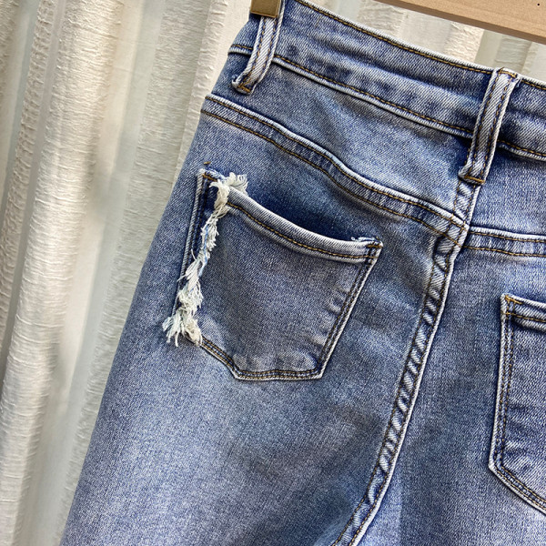 Retro stiilis naiste teksad nööbi ja taskutega