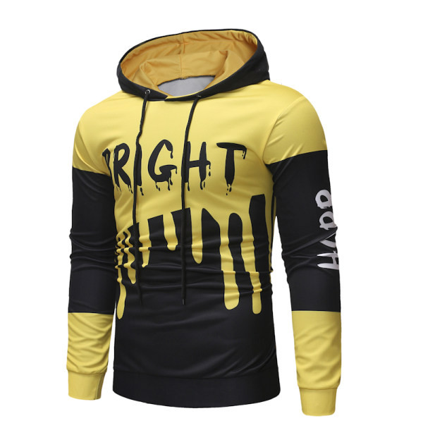 Μοντέρνό ανδρικό φούτερ  χωρίς στερέωση με επιγραφή και συνδέσμους