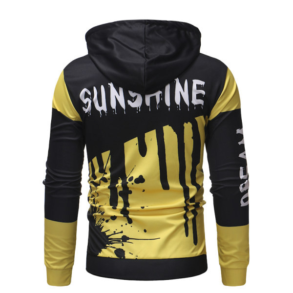 Μοντέρνό ανδρικό φούτερ  χωρίς στερέωση με επιγραφή και συνδέσμους