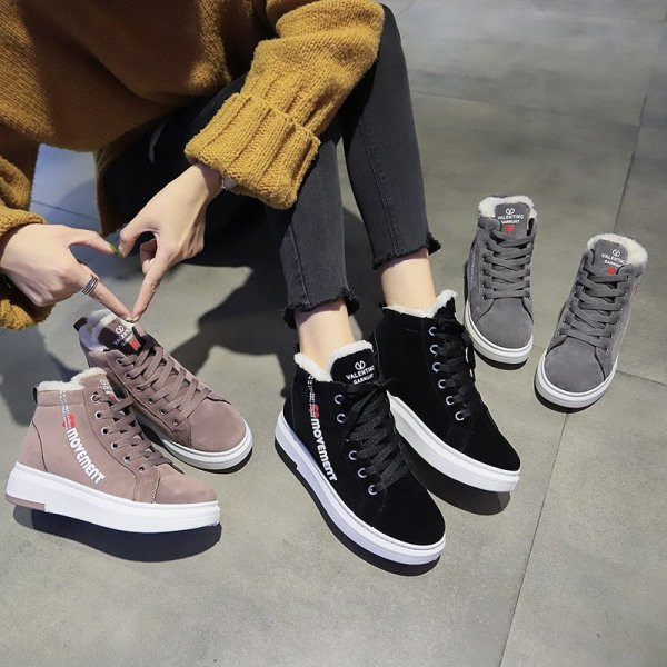 Uus mudel sooja voodriga öko-seemisnahast naiste tossud