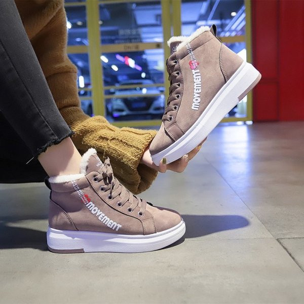 Uus mudel sooja voodriga öko-seemisnahast naiste tossud