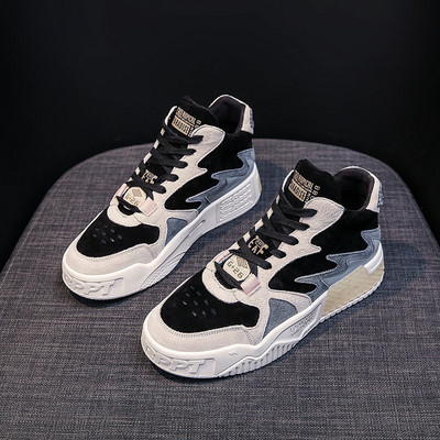 Νέο μοντέλο χρωματιστά γυναικεία αθλητικά παπούτσια με κορδόνια και επίπεδη σόλα