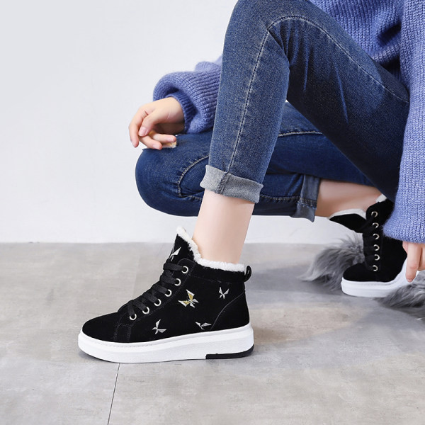 Γυναικεία casual αθλητικα πάνινα παπούτσια με κέντημα και επίπεδη σόλα