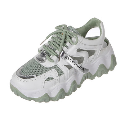 Γυναικεία αθλητικά πάνινα παπούτσια με κορδόνια και τραχιά σόλα