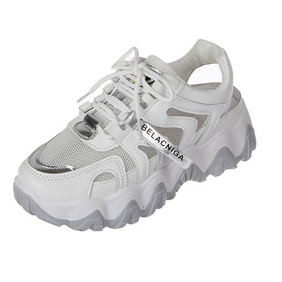 Γυναικεία αθλητικά πάνινα παπούτσια με κορδόνια και τραχιά σόλα