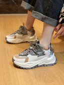 Γυναικεία αθλητικα πάνινα παπούτσια με πλατφόρμα και κορδόνια 6 cm