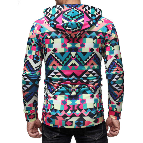 Praegune mustri ja kapuutsiga meeste dressipluus