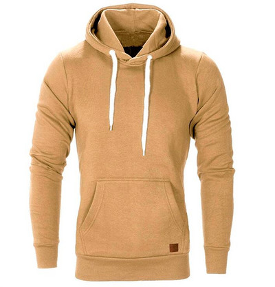 Muški ležerni sweatshirt jednobojni model s džepom