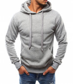 Hanorac de zi cu zi pentru bărbați model uni cu buzunar și cravate