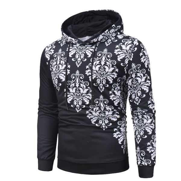 Stiilne meeste dressipluus mudel lipsude ja kapuutsiga