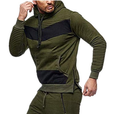 Meeste dressipluus külje luku ja kapuutsiga