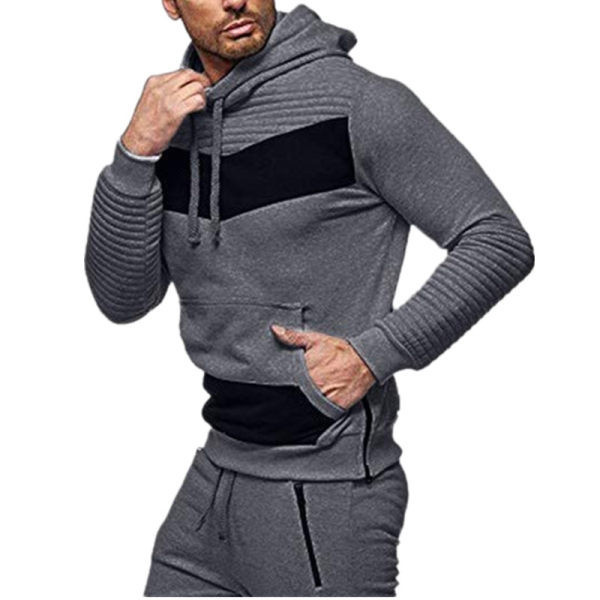 Meeste dressipluus külje luku ja kapuutsiga