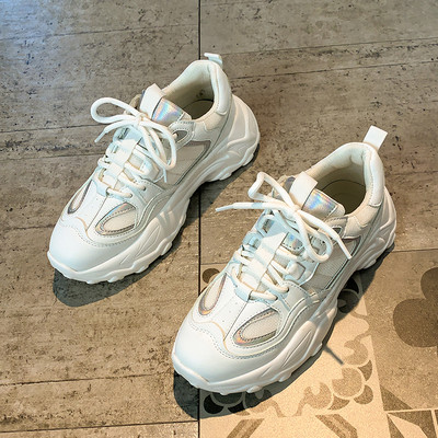 Ženske sportske cipele sa platformom od 6m - bijele boje