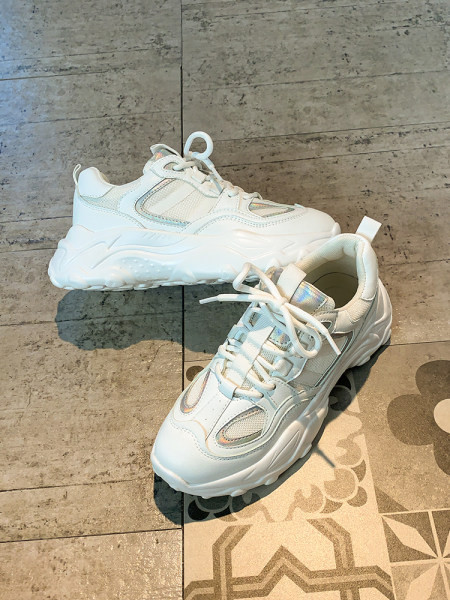 Ženske sportske cipele sa platformom od 6m - bijele boje