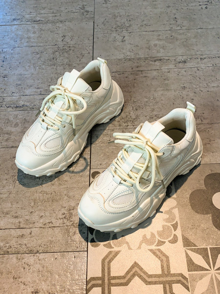 Ženske sportske cipele sa platformom od 6m - bijele boje