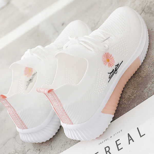 Kahes värvitoonis tikandiga sportlikud ja vabaaja naiste tossud