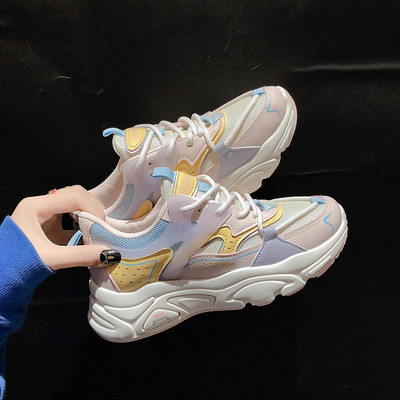 Γυναικεία χρωματιστά πάνινα παπούτσια σε τρία χρώματα με κορδόνια