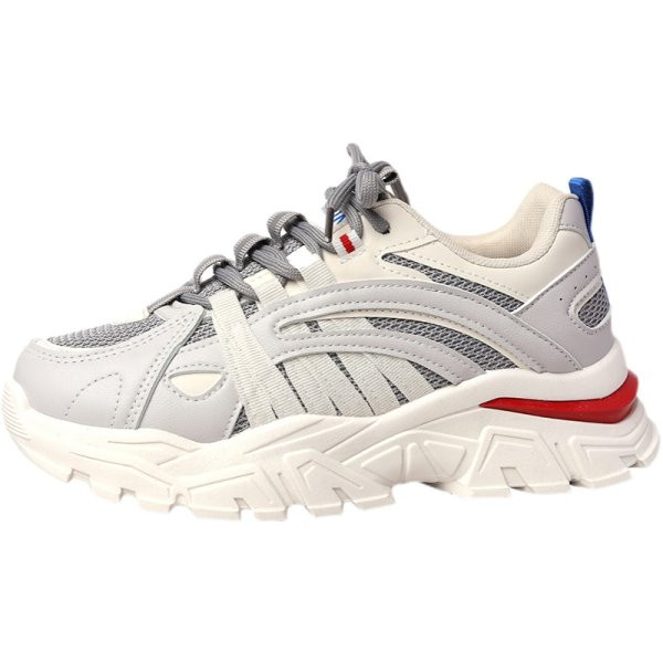 Γυναικεία αθλητικά παπούτσια με τραχιά σόλα και κορδόνια 6 cm