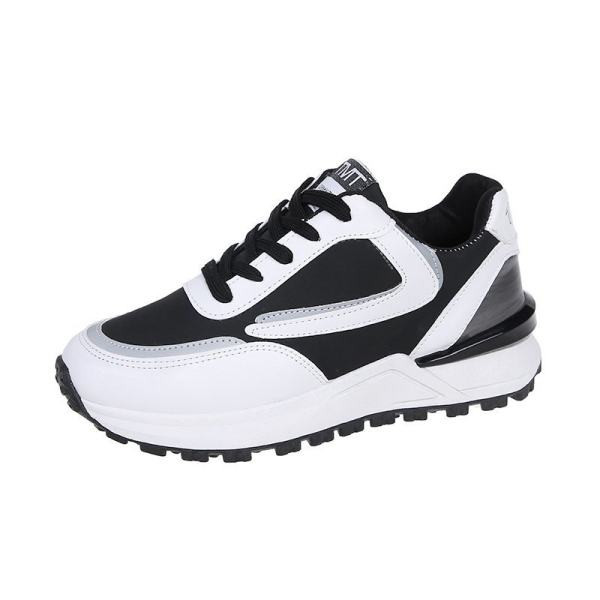 Sportlik-vabaaja naiste tossud valgete ja mustade paeltega