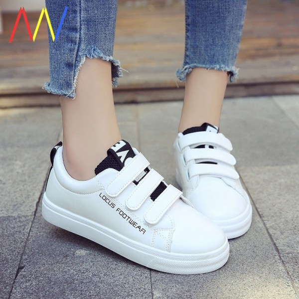 Casual έκο δερμάτινα αθλητικά παπούτσια με velcro