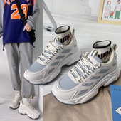 Αθλητικά και casual πάνινα παπούτσια με κορδόνια και πλέγμα