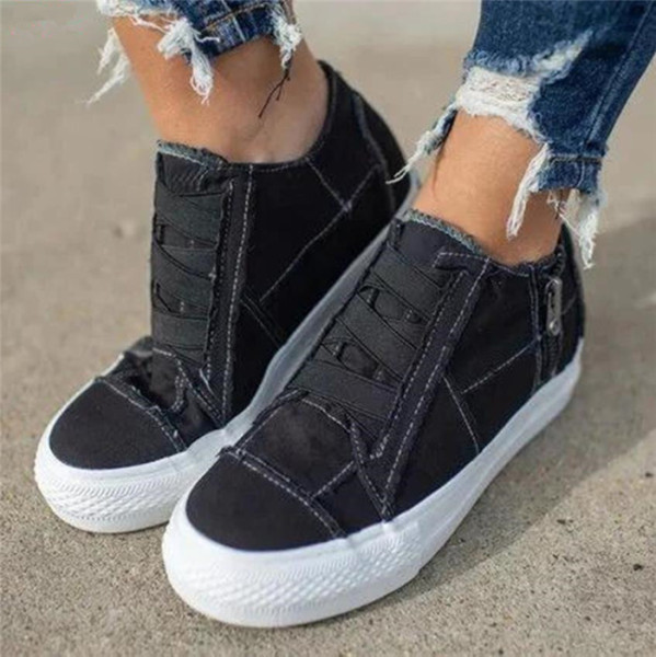 Casual πάνινα παπούτσια με ελαστικούς δεσμούς