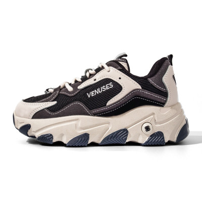 Γυναικεία αθλητικά καθημερινά παπούτσια με κορδόνια και τραχιά σόλα σε τρία χρώματα