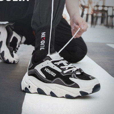 Γυναικεία αθλητικά καθημερινά παπούτσια με κορδόνια και τραχιά σόλα σε τρία χρώματα