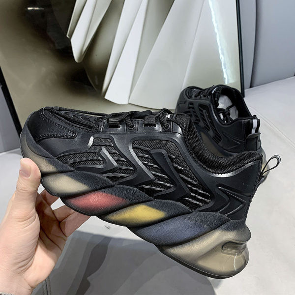 Casual αθλητικά παπούτσια με χρωματιστές σόλες και κορδόνια