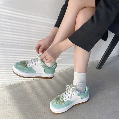 Γυναικεία casual αθλητικά παπούτσια με γούνα