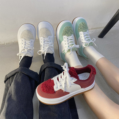 Γυναικεία casual αθλητικά παπούτσια με γούνα