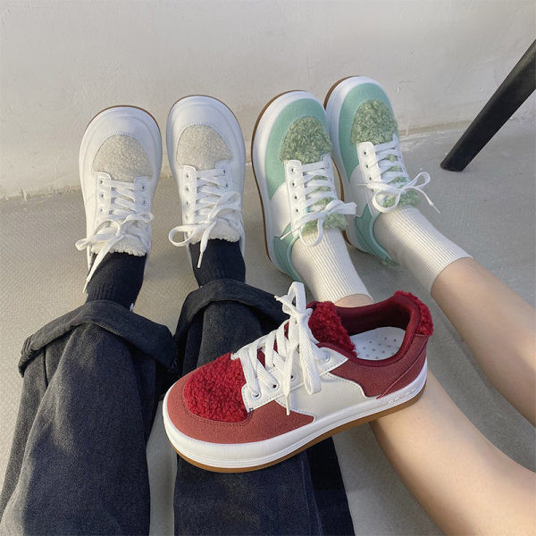 Γυναικεία casual αθλητικά παπούτσια με γούνα