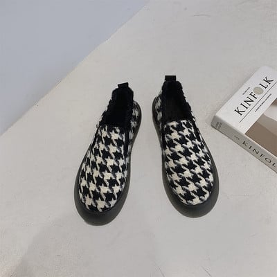 Naiste ruudulised platvormiga tossud