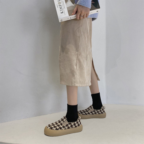 Naiste ruudulised platvormiga tossud