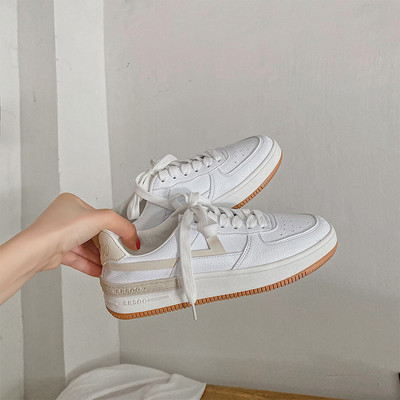 Casual αθλητικά παπούτσια από οικολογικό δέρμα σε επίπεδη σόλα