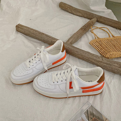 Casual αθλητικά παπούτσια από οικολογικό δέρμα σε επίπεδη σόλα