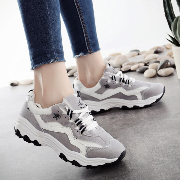 Νέο μοντέλο casual γυναικεία αθλητικά παπούτσια με κορδόνια - διάφορα χρώματα