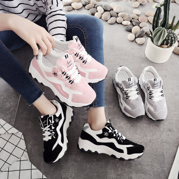 Νέο μοντέλο casual γυναικεία αθλητικά παπούτσια με κορδόνια - διάφορα χρώματα