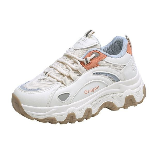 Πολύχρωμα γυναικεία αθλητικά παπούτσια με κορδόνια και τραχιά σόλα κατάλληλη για την άνοιξη